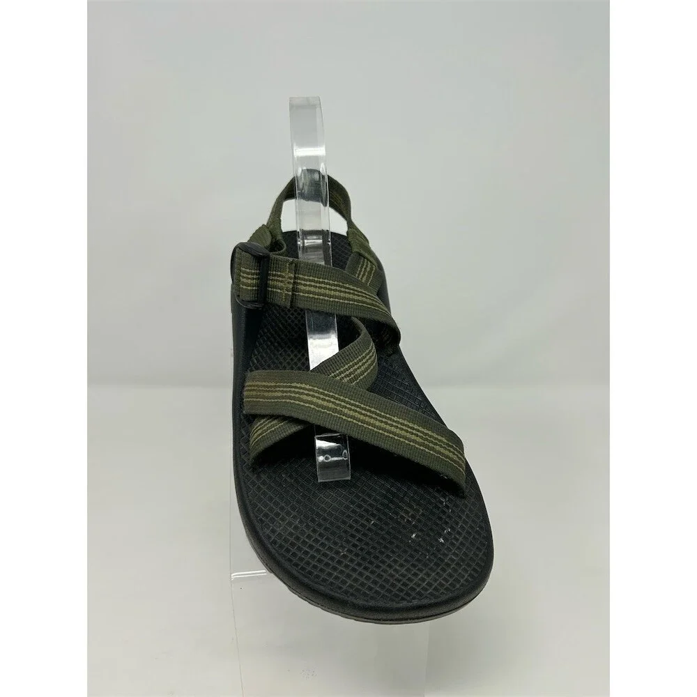 Chaco Z/1 Classic Sport Sandals Men's Olive Green Striped Adjustable Size 9